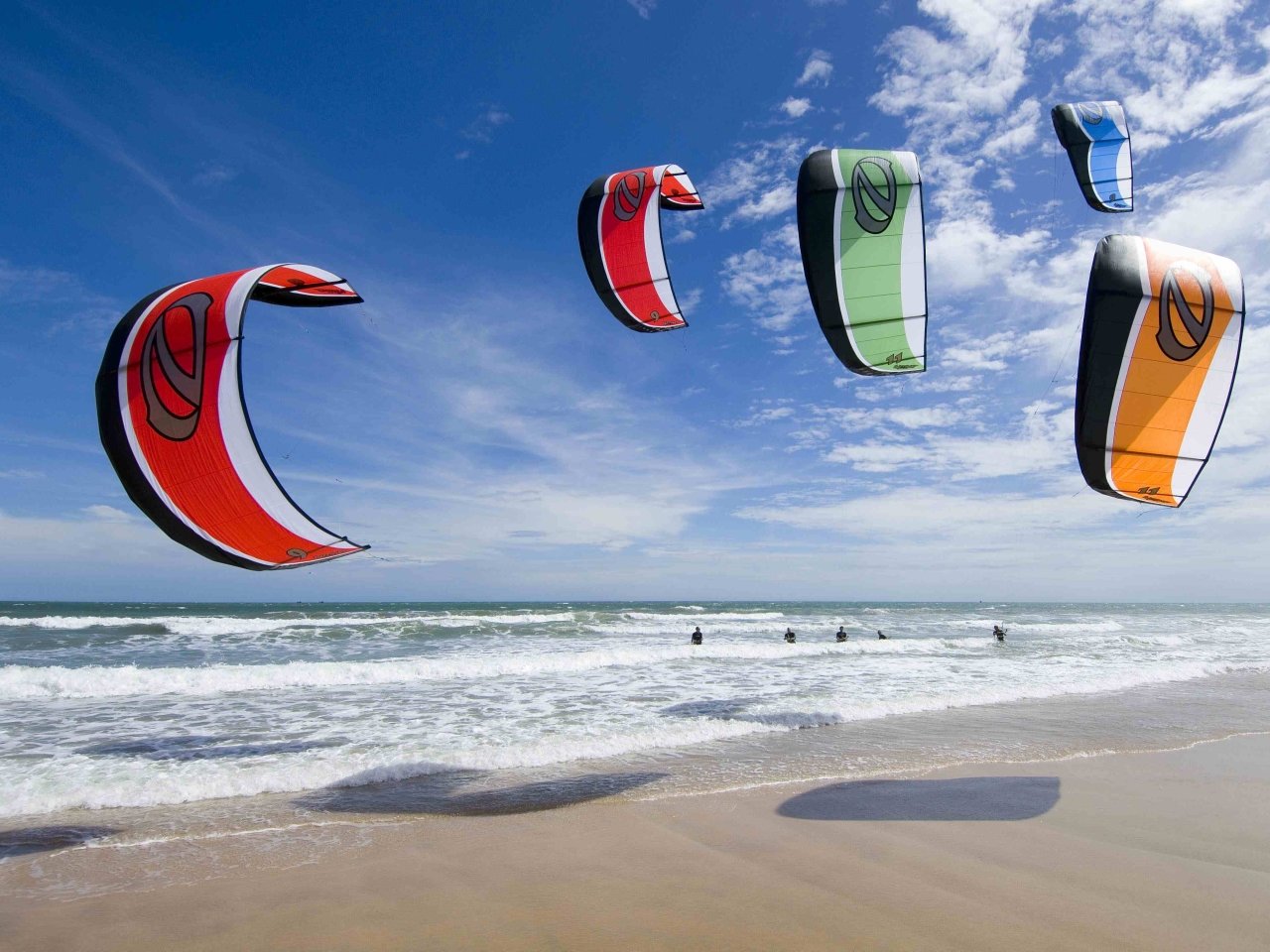 Práctica de kitesurf